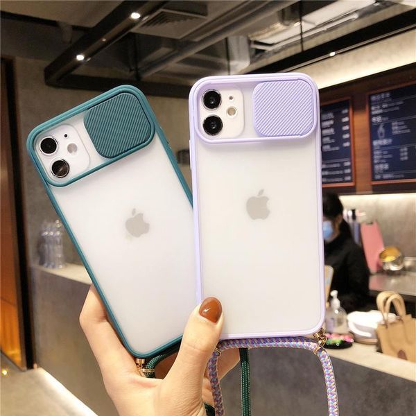 

kjoew case for iphone 12 11 pro max xr x xs se 2020 7 8 plus camera protection crossbody shoulder strap qylypq