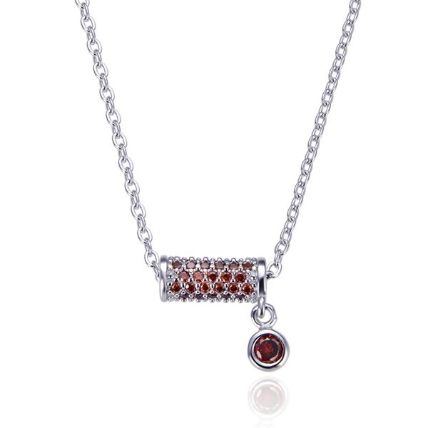 

wholesale grade real s925 nobility female fashion jewelry necklace pendant slim waist zircon chain jewel grace women q1209, Bronze;silver