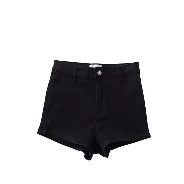 

2021 new essential summer skinny high rise very denim elastic women's the lateral fabric slits jeans shorts d1vy, Blue