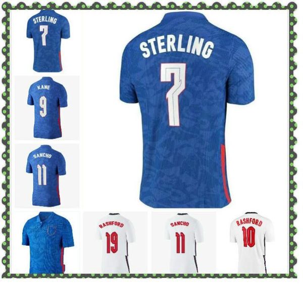 

2020 2022 soccer jersey kane sterling rashford sancho henderson barkley maguire 20 22 national football shirts men + kids kit sets uniforms, Black;yellow
