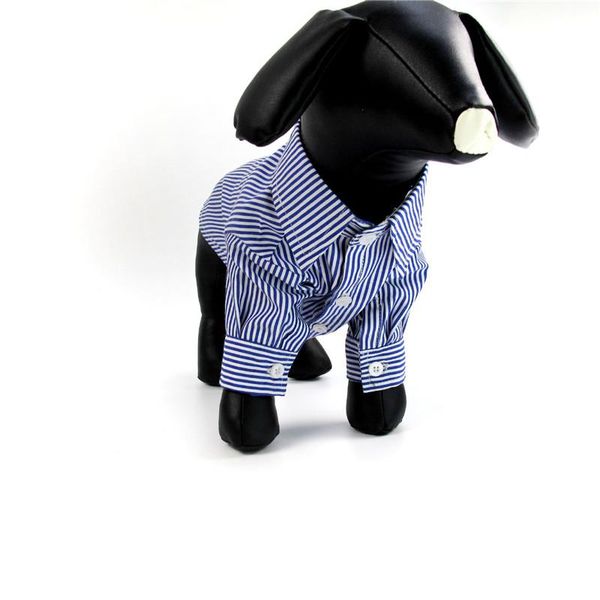 

dog apparel fashion pet red blue stripes puff sleeve shirt summer clothes for small medium puppy dogs clothing cat schnauzer costumes f