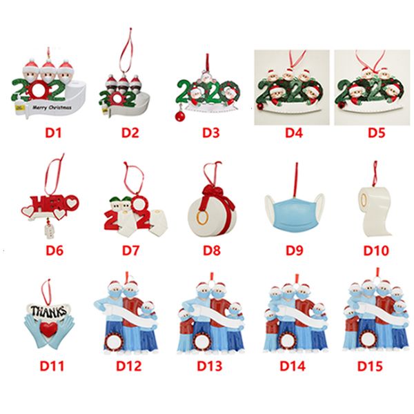 

factorysrc0snowman family factoryp0e3diy blessings 2020 resin name quarantine christmas tree ornaments decoration sea shipping iia6