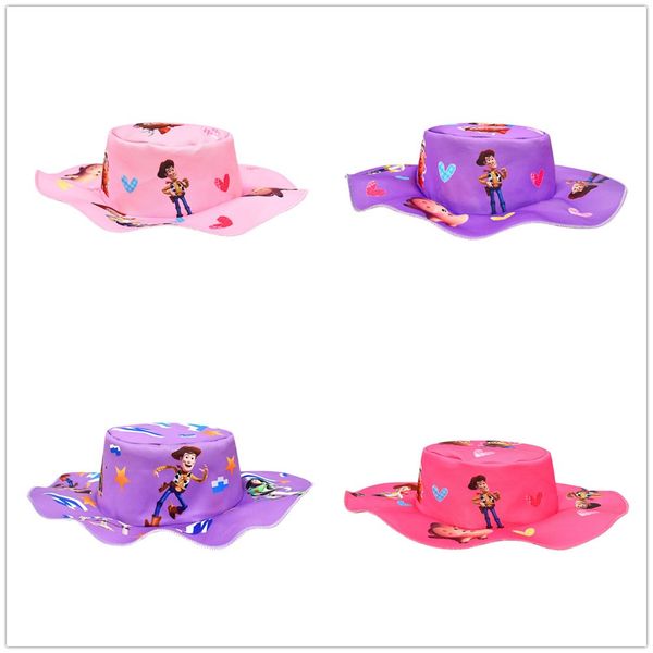 

designer baby bucket cap kids sun fisher hats round wide brim fisherman hat 6color girls summer movie beach caps casual children gift, Blue;gray