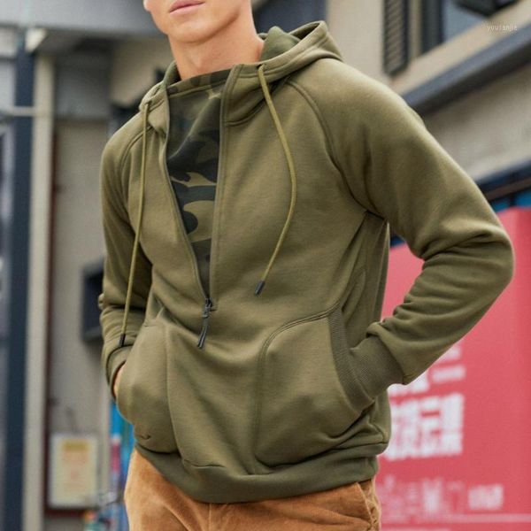 

camouflage hoodies men 2021 winter warm fleece mens hoodie charge zipper and large pocket sweat homme slim fit black1, Black