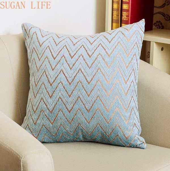 

cushion/decorative pillow blue cushion cover retro floral jacquard chenille throw waist case 45x45cm home decor zipper open