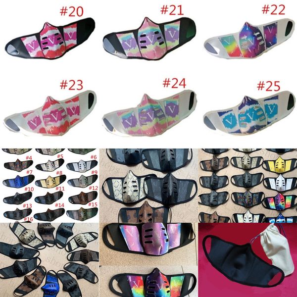 

breathable leather dustproof 28styles pu luxurys print men women durable mouth mask outdoor sports face masks christmasoapx