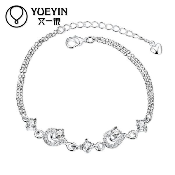 

charm bracelets silver plated bangles for ladies bracelet trendy jewelry couple wholesale retail brilliant, Golden;silver