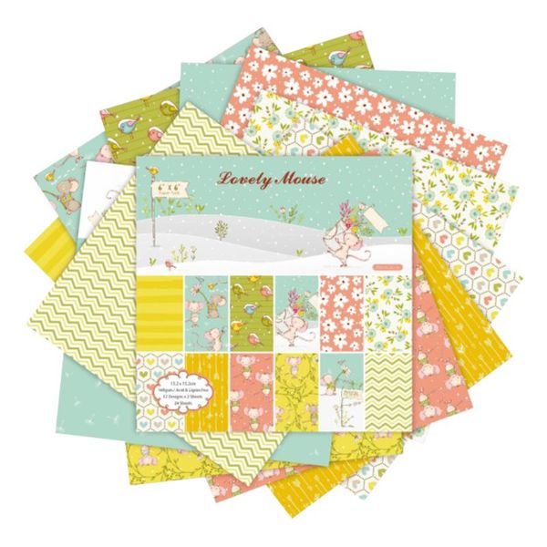 

24 sheets cute little house scrapbooking pads paper origami art background paper card making diy scrapbook craft