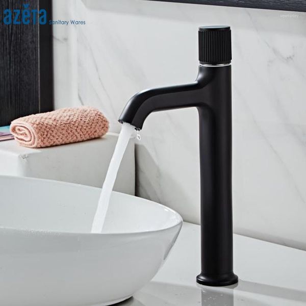 

bathroom sink faucets azeta basin faucet black brass rotary single handle mixer tap &cold water wash at71061