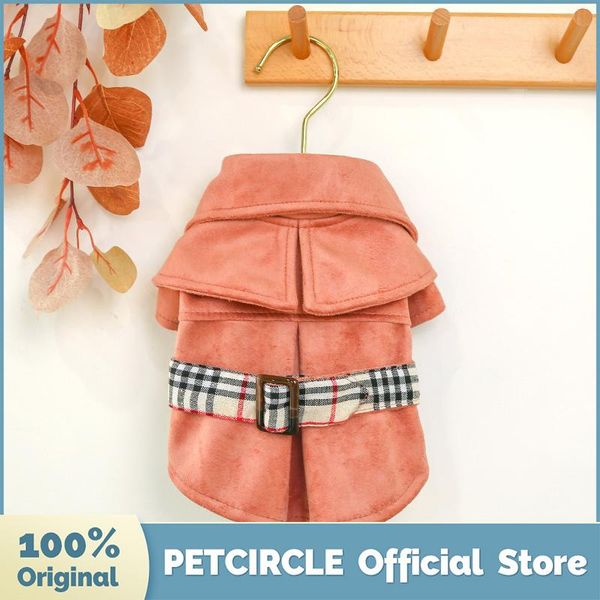 

dog apparel petcircle puppy clothes pink suede trench coat pet cat fit small autumn & winter cute costume cloth