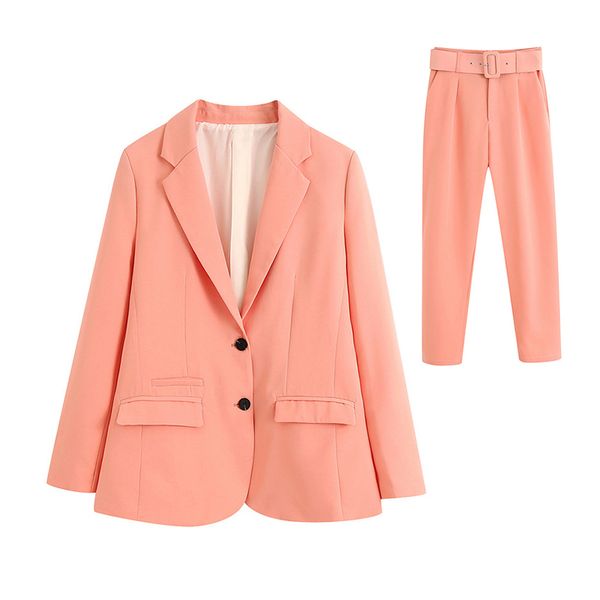 

elegant two-pieces women pant suits casual streetwear trouser suits female blazer sets chic 2020 office ladies women blazer suit q1215, White