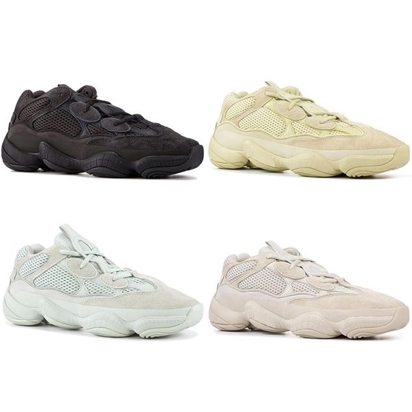 

500s running shoes for men women kanye west soft vision super moon yellow blush utility black sports sneakers trainers runners
