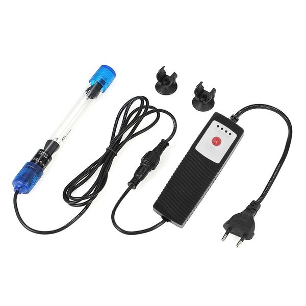 9W luce UV sommergibile per acquario lampada germicida lampada UV acqua pulita batteri alghe verdi trasparente impermeabile per acquario acquario