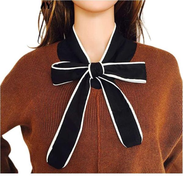 

office lady detachable half shirt blouse solid color ribbon bowknot button down women false collar choker clothing a qylyxa, Blue;red