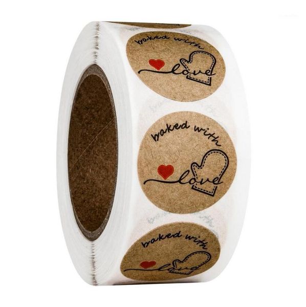 

gift wrap 500pcs/a roll of explosions wholesale custom cowhide cake west point baking decoration stickers label1
