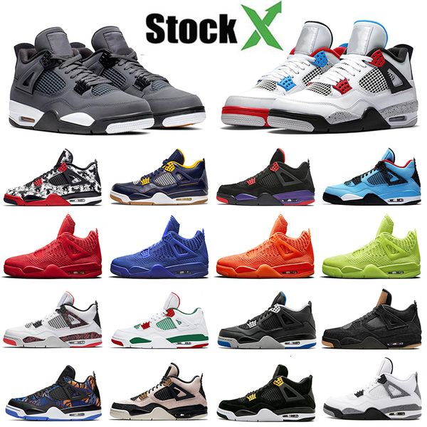 

2021 cool grey what the 4s iv men trainer basketball shoes 4 tattoo silt red sport sneakers 7-13, White;red