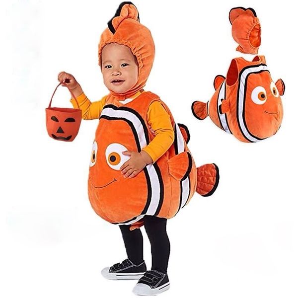

baby kids fish costume christmas cosplay party costume halloween costume for kids lj200930, Blue