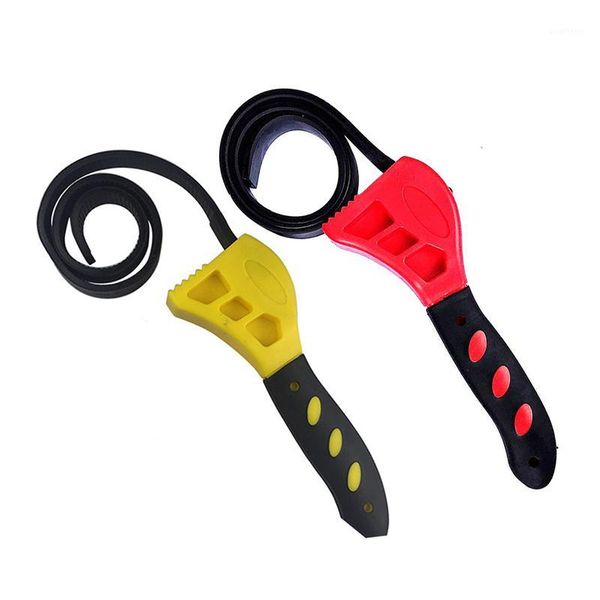 

500mm non-slip pipeline wrench rubber strap wrench jar lids tighten loosen plumbing tool universal oil filter spanner1