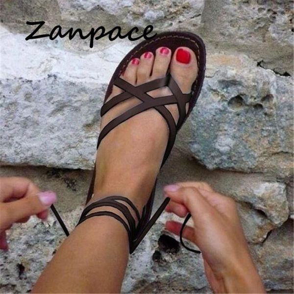 

new women sandals gladiator summer casual women shoes large size rome flat sandals lace-up beach comfortable 20191, Black