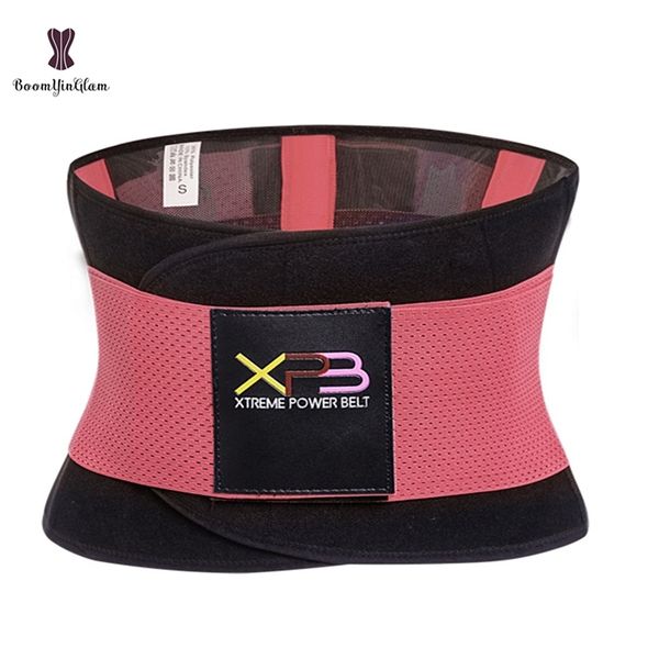 

price wholesale dropshipping waist trainer belt thermo body shaper mesh xtreme cincher girdle waisttrainer bandage workout lj201210, Black;white