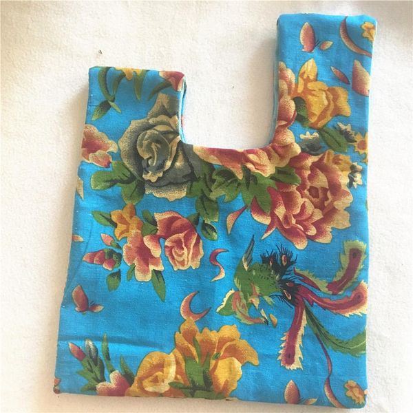 

yile handmade хлопчатобумажная льняная обертка узел монеты монеты ключ телефон сумка пион цветок синий нижний 8203b h wmtmro