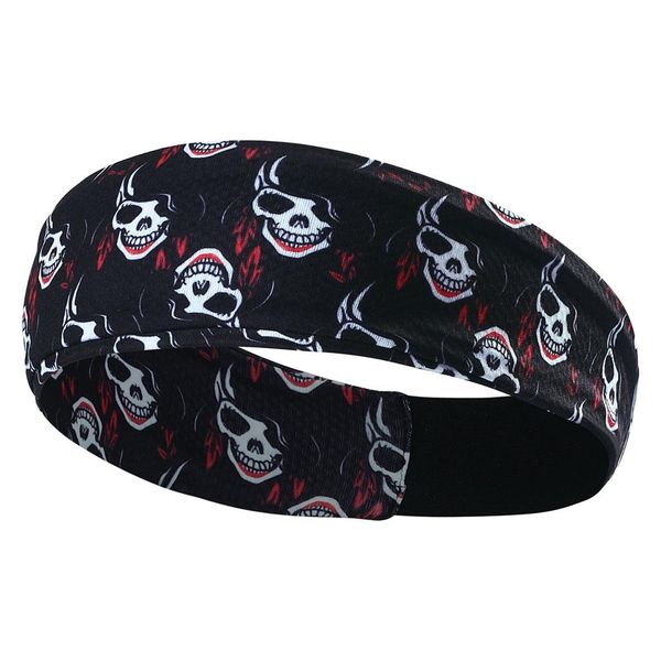 

outdoor sport bike fitness headband cycling running workout jogging tennis yoga gym sweatband headscarf hair band men women girl sqcdxn, Black