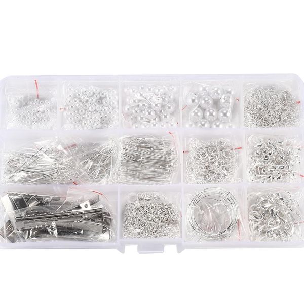 

1200pcs pearl bead jewelry making supplies kit popular jewlery making diy earrings necklace bracelect hairpin making kit jewelry bbytkj