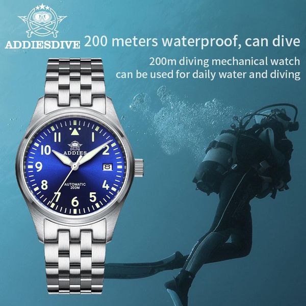 

pilot pilot watch matic matical diver watch c3 светящиеся мужские часы vivers sapphire crystal 200m dive watch nh35 sqcjhm, Silver