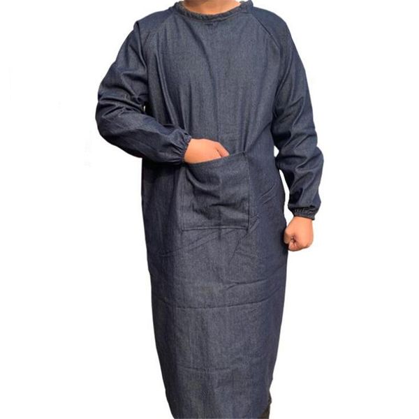 

new increase thickening denim dust isolation hood long sleeved apron welding workers work clothes big scorpion