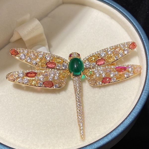 

colorful insect dragonfly brooch pin buckle anti light cardigan decoration autumn and winter chest flower accessories cardigan pin, Silver