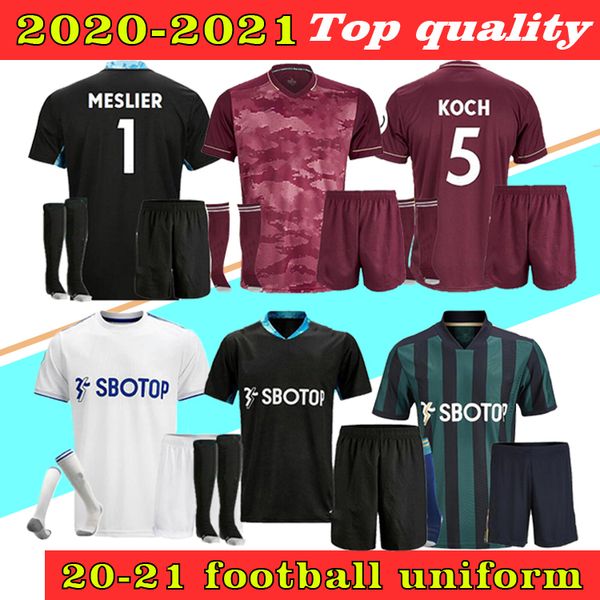 

20 21 new leeds soccer jersey united 100-летие leeds 2020 2021 коста алиооски филлипс бамфордские мужчины + детские комплекты носки футбольн, Black;yellow