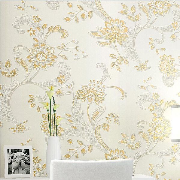 

wallpaper wholesale non-woven flocking 3 d rural non-woven wallpaper the sitting room the bedroom with1