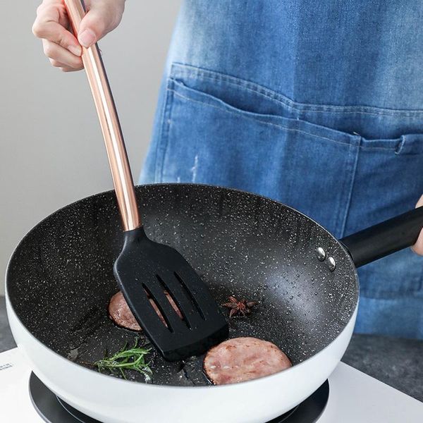 

silicone приготовление пищи уборка nonty spatula shovel деревянная ручка приготовление пищи набор с хранением кухонные инструменты wmtaxe