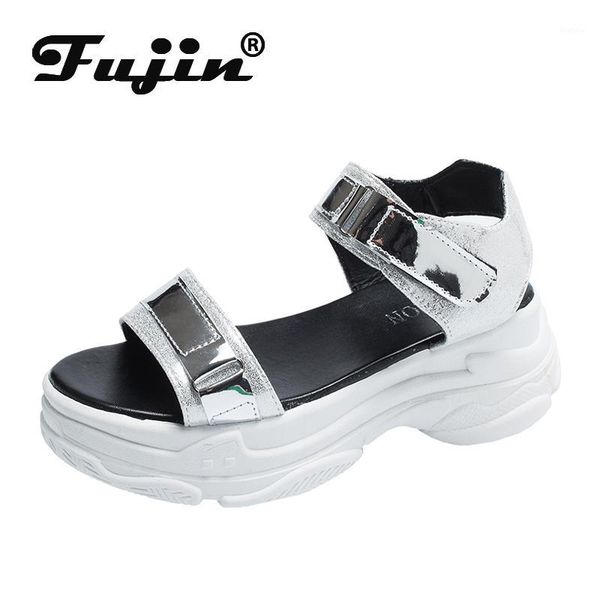 

fujin summer fashion women sandals dropshipping pu fish mouth high heel platform open toes female sandals shoes lady wedges1, Black