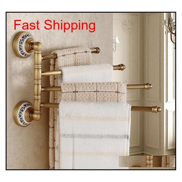 

new bathroom rotation bars towel holder wall mounted antique brass flexible towel bar 2-6bar qylwrf dh_seller2010