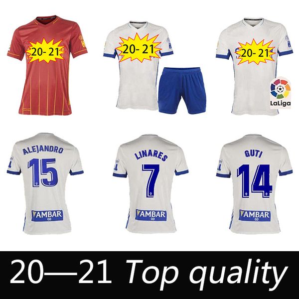 

man + kids 20 21 real zaragoza soccer jersey 2020 2021 zaragoza shinji kagawa andré pereira alberto camisetas de futbol set football shirts, Black;yellow