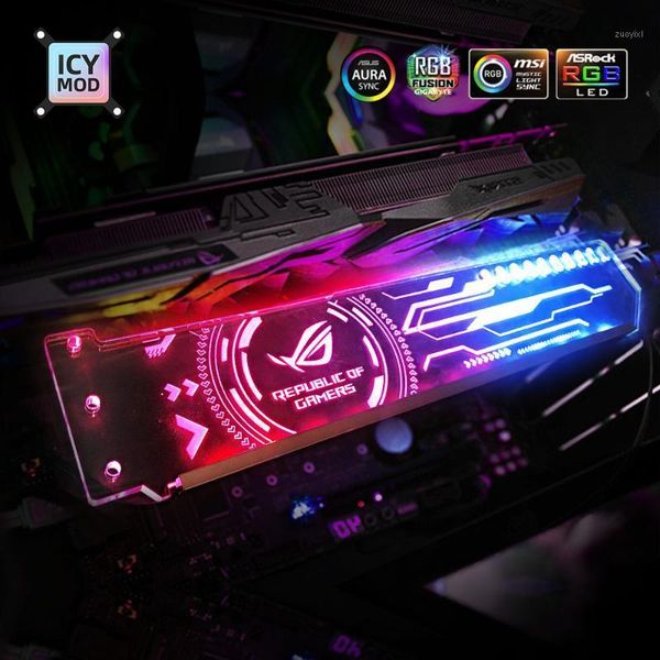

rgb vga holder customizable a-rgb horizental gpu bracket video card support 5v 3pin customize aura 12v water cooler custom mod1