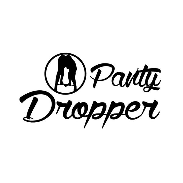 

15cm*8cm funny panty dropper vinyl black silver car sticker decal car styling c15-2837