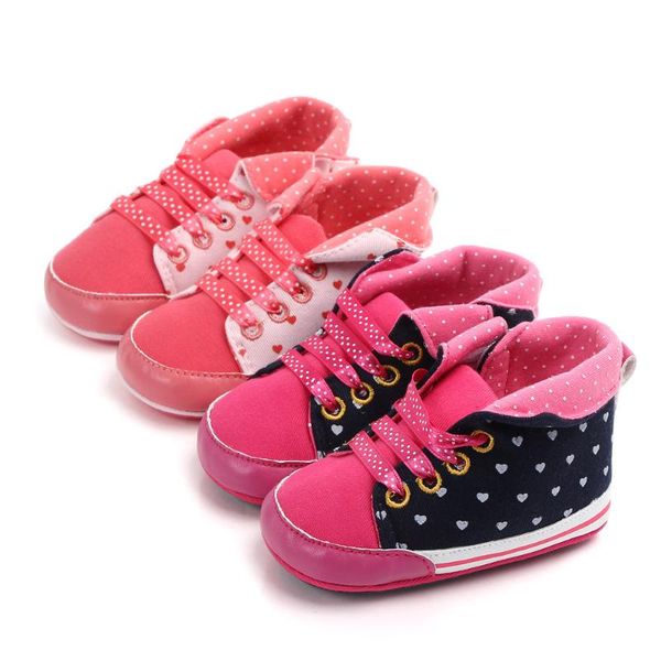 

first walkers walker girls baby toddlers shoes infant non-slip heart print
