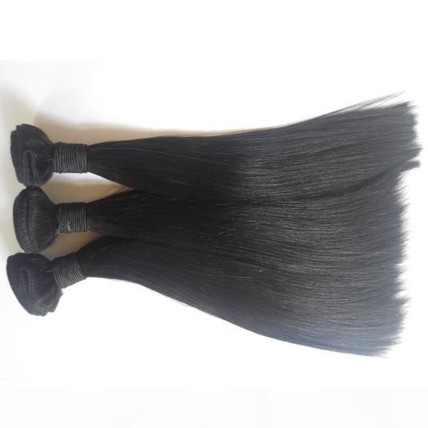 

unprocessed brazilian malaysian peruvian straight hair extension virgin human hair weave weft 8-30inch natural color indian remy hair dhgate, Black