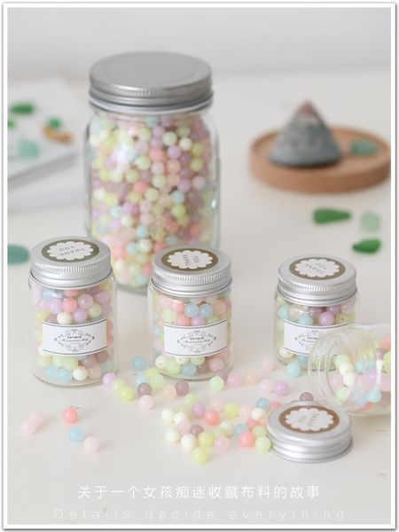 

sewing notions & tools dailylike 120/150/190/900 pcs super q jelly bead container bottles diy miniature favor cute small plastic jars, Black