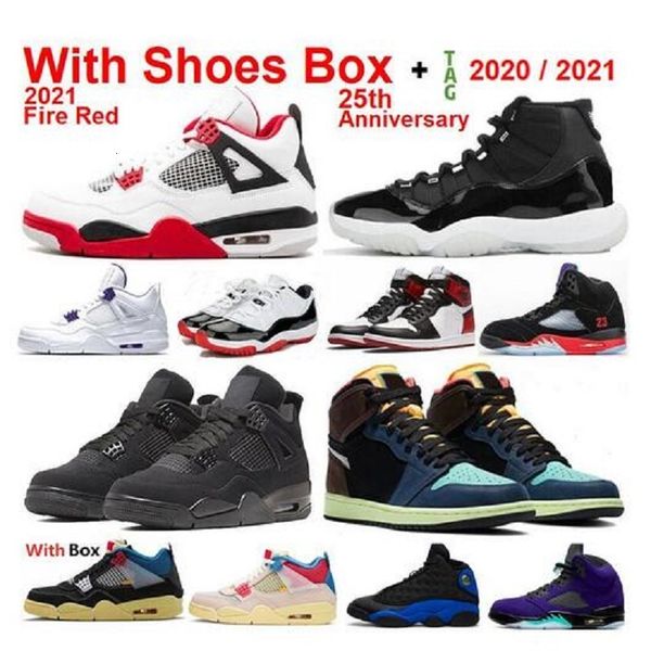 

double box 4s mens womens new bio hack 1s fire red 11 25th anniversary 5s what the 11s basketball shoes sneakers shoe trainers, White;red
