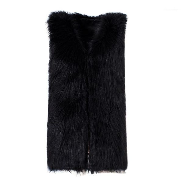 

fashion autumn winter women vest solid color keep warm sleeveless jacket artifical fur coat ladies girls plus size s-3xl fo sale1, Black;white