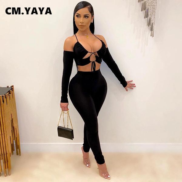 

cm.yaya active constsuit два 2-х годов набор для женщин осень зимний фитнес наряд на обруче на обручке кружева урожай + верхние штаны устано, Gray