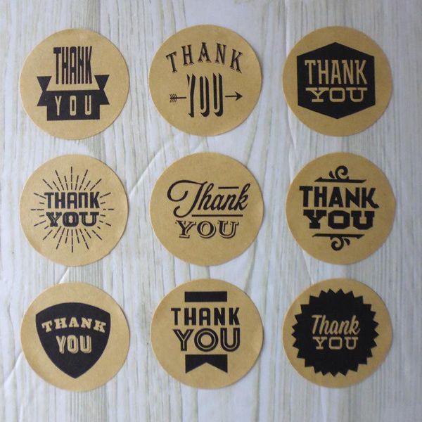 

in stockthank you sealing stickers for decoration cake box decoation waterproof envelope seal sticker a08
