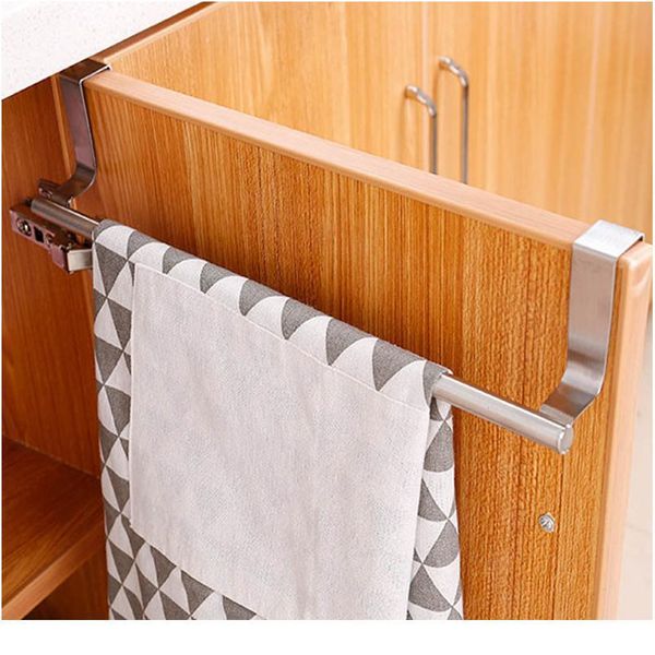 

2 size towel racks over kitchen cabinet door towel rack bar hanging holder bathroom shelf rack home organizer long w jllfvb
