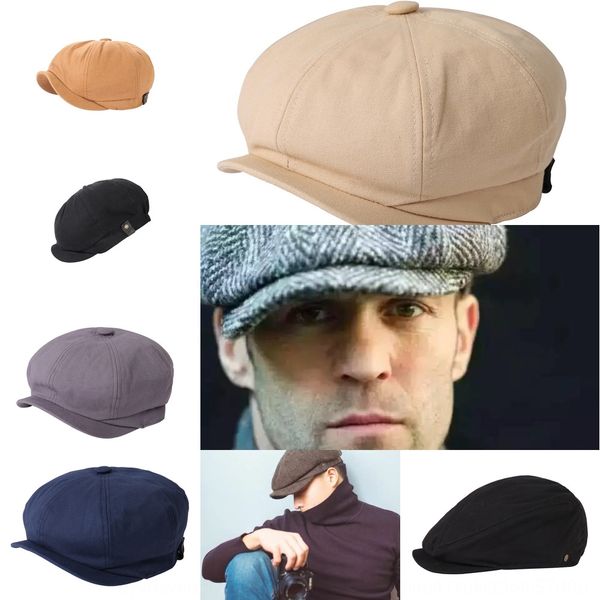 

6psr beret simple hat version of spring and autumn korean wild pure color velvet female retro british fashion painter hat octagonal, Blue;gray