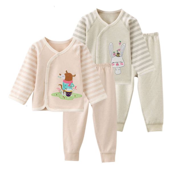 

pajamas cotton suit children's underwear colored bottomed pants baby spring and autumn newborn cloth, Blue;red