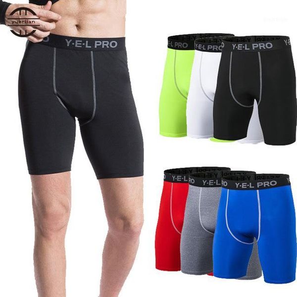 

running shorts yuerlian quick dry gym sport leggings crossfit men's soccer undercover jogging compression tights shorts1, Black;blue