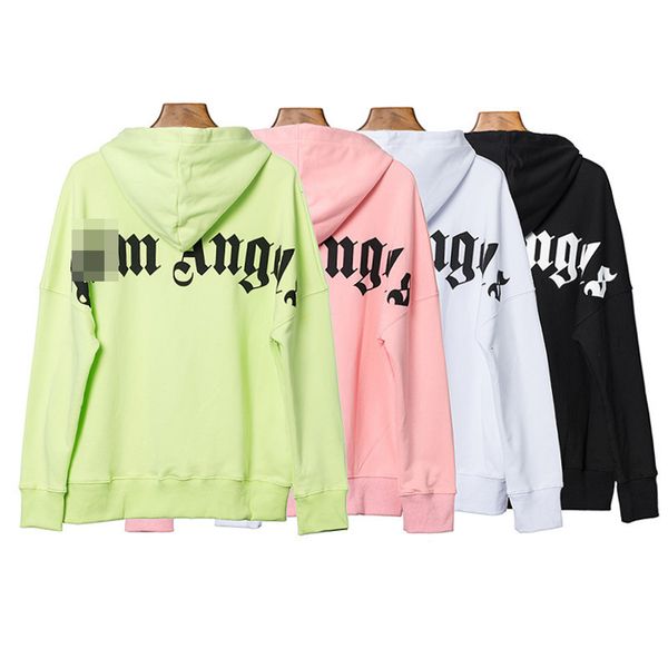 

palm fashion pa angels hooded sweater with smiley face print, Black